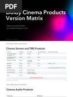 Dolby Version Matrix 2023 March 15
