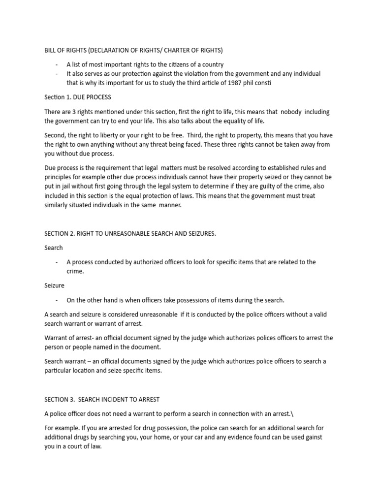 BILL OF RIGHT MEANING DEFINITION visual data 6