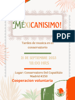 Flyer Celebración Del Grito de Independencia Noche Mexicana Tradicional Ilustrada Beige