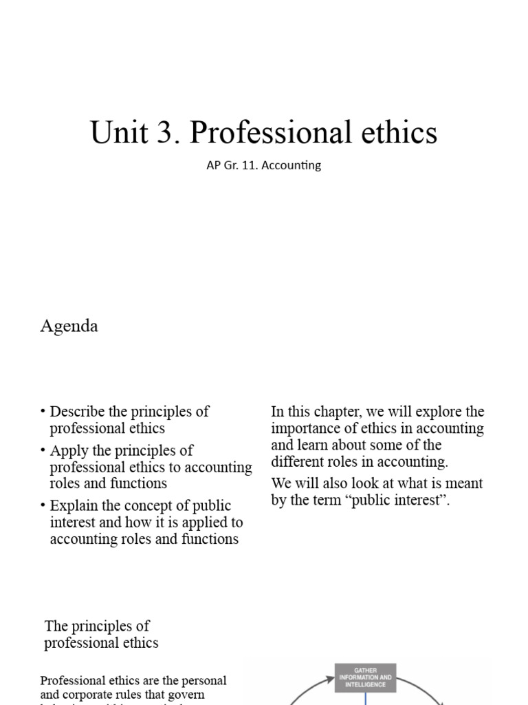 Accounting Unit 3 PDF Accounting Professional Ethics