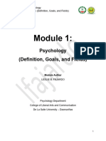Module 1 - Introduction To Psychology