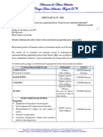 CIRCULAR No. 01 CLASES EXTRACURRICULARES