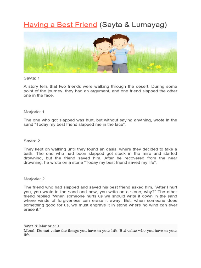 Having A Best Friend PDF Home Garden