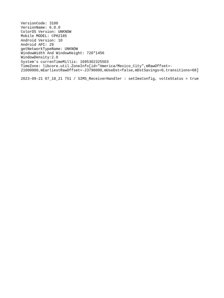 Android Device Technical Specs | PDF | Business | Computers