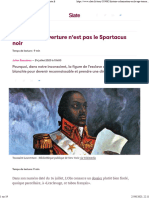 Toussaint Louverture N'est Pas Le Spartacus Noir