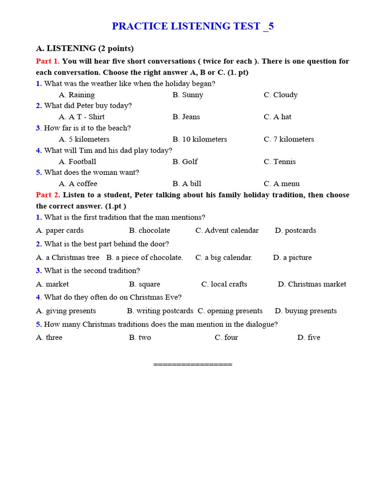 Practice Listening 5 Pdf