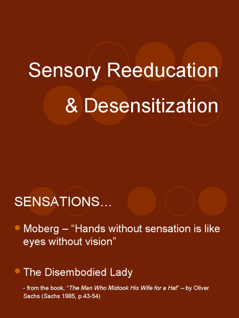 Sensory Reeducation Somatosensory System Senses