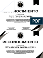 Certificado de Reconocimiento Simple Azul y Amarillo