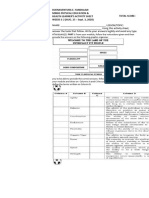 Buenaventura E. Fandialan Minhs Physical Education & Health Learner'S Activity Sheet WEEKS 1-2 (AUG. 25 - Sept. 3, 2020) Total Score