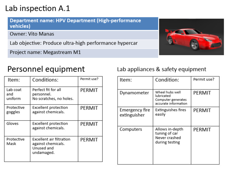 Lab Inspection A | PDF