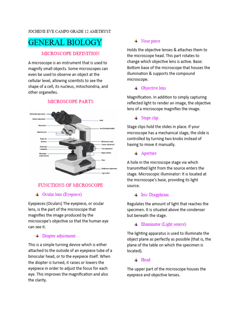 Gen Biology Notes | PDF | Lenses | Physical Sciences