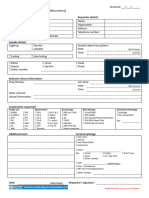 Laboratory Request Form - Template