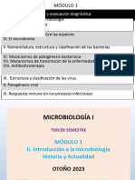 Microbiología I Módulo 1 Cap I MC Otoño 2023