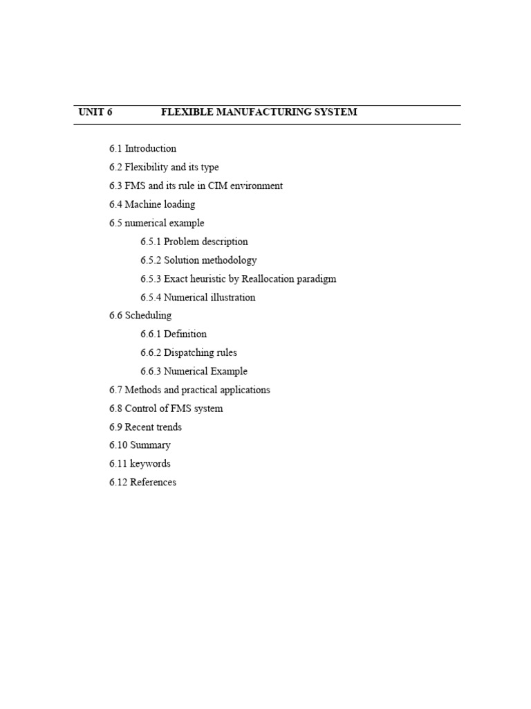 Flexible Manufacturing System (FMS) | PDF