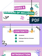 Challenges and Barriers of Inclusion