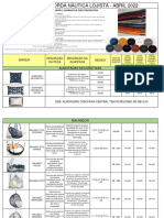 Tabela Corda Agosto - LOJSTA ABRIL 2022