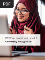 BTEC Level 3 University Recognition