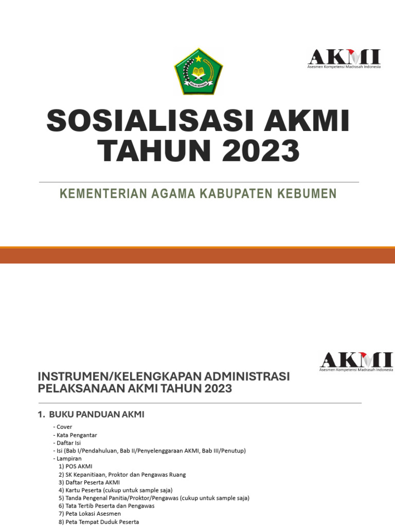 Sosialisasi Akmi 2023 Lanjutan | PDF | Teknologi & Rekayasa