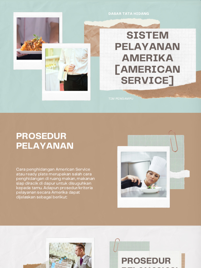 Prosedur American Service di Restoran | PDF