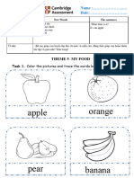 Apple Orange: Theme 5-My Food