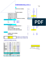 Retaining Wall Design Excel Sheet As Per ACI Code