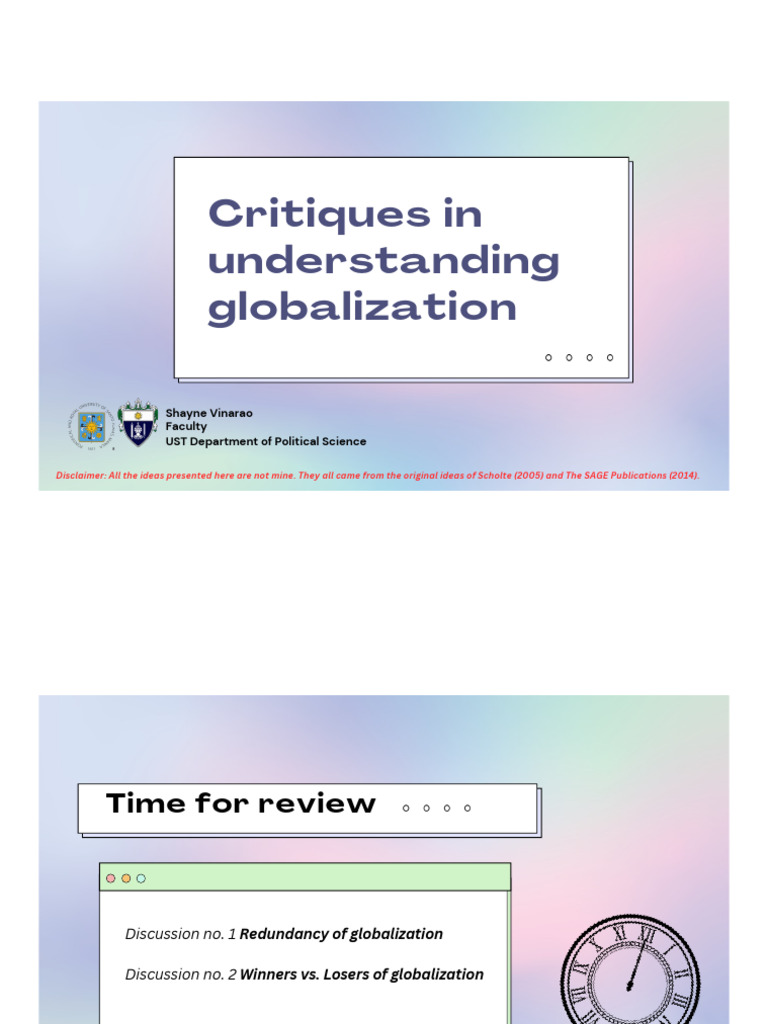Critiques of Globalization Explained | PDF | Globalization | World ...