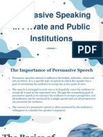 FINALS LESSON 1 Persuasive Speaking in Private and Public Institutions