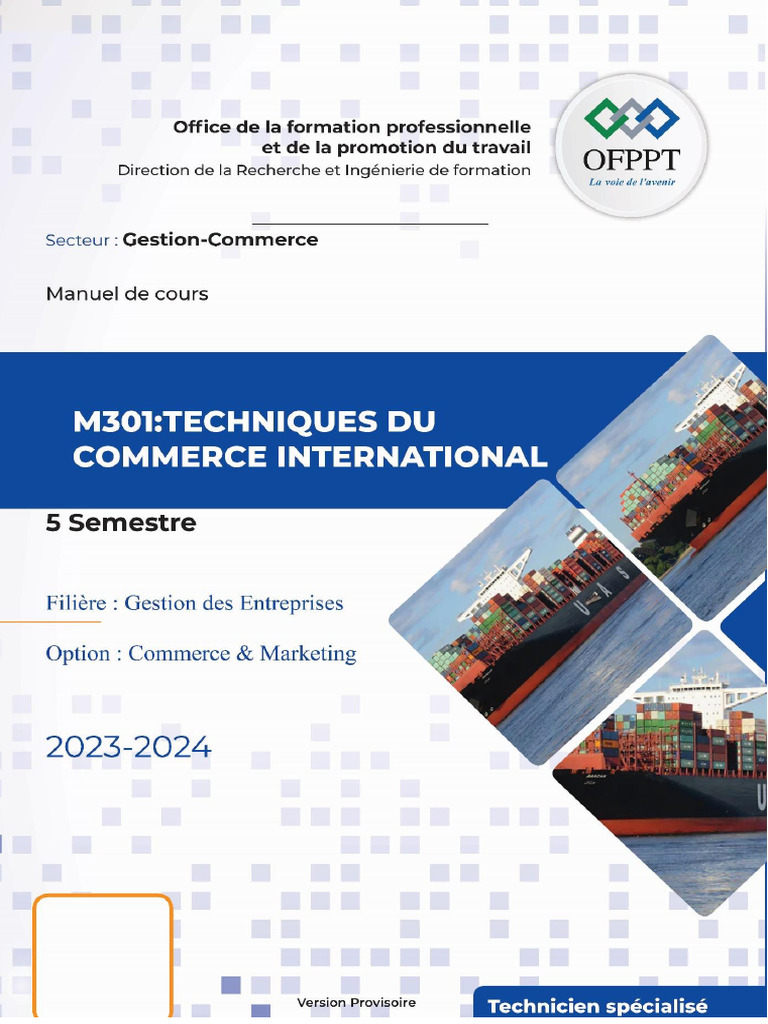 M 311 Techniques Du Commerce International | PDF | Relations  internationales | Économie