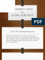 Student's Copy - Benedict's and Acetic Acid Test