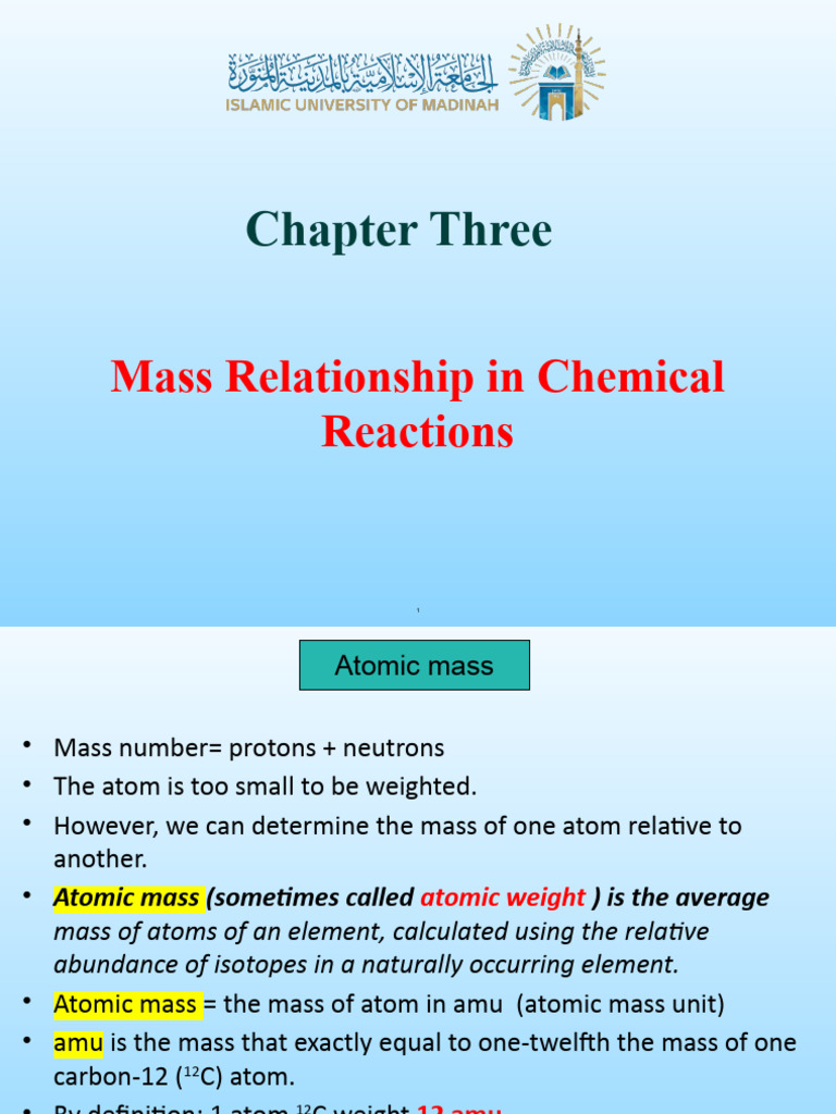 Mass Relationships in Chemical Reactions | PDF | Mole (Unit) | Molecules