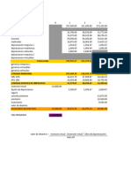 Ejercicio Practico 1 Flujo de Caja Proyectado A 5 Años Valor de Desecho