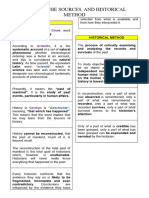 1- History, the Sources and Historical Method