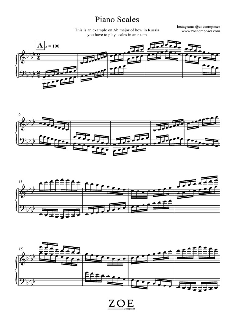 Piano Scales - Full Score | PDF