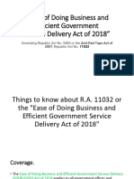 Ease of Doing Business and Efficient Government Service Delivery Act of 2018