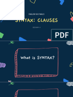 Syntax Clauses