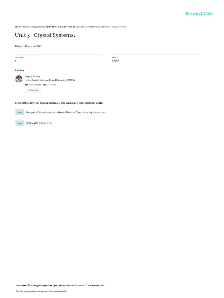 Unit 3 Crystal Systems Pdf Crystal Structure Crystal