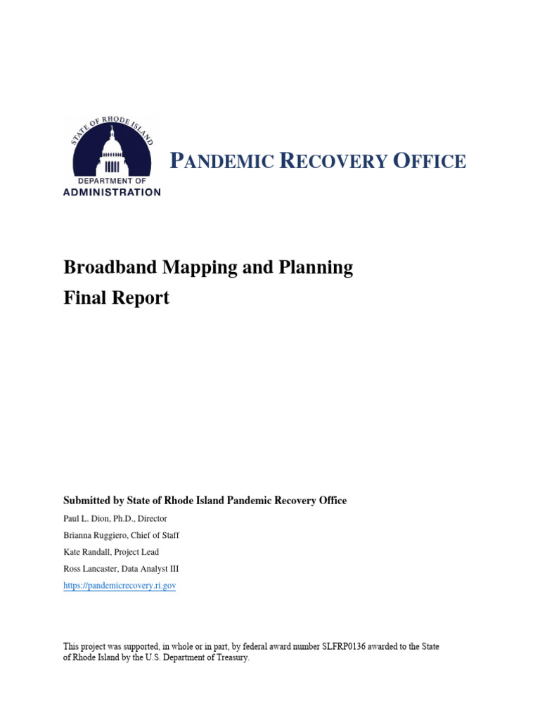 Broadband Mapping and Planning Final Report | PDF | National ...