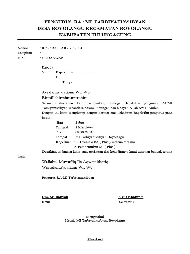 Undangan TK | PDF