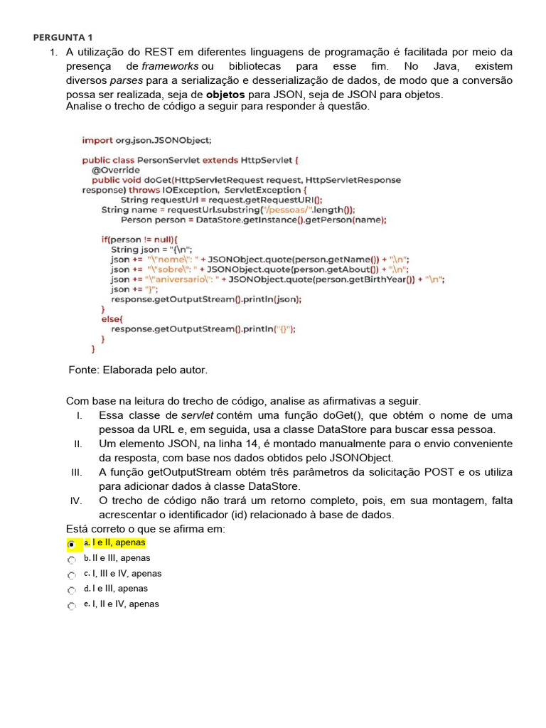 REST e JSON em Java e Django | PDF | Transferência de estado ...