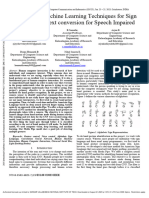 Analyses of Machine Learning Techniques For Sign Language To Text Conversion For Speech Impaired