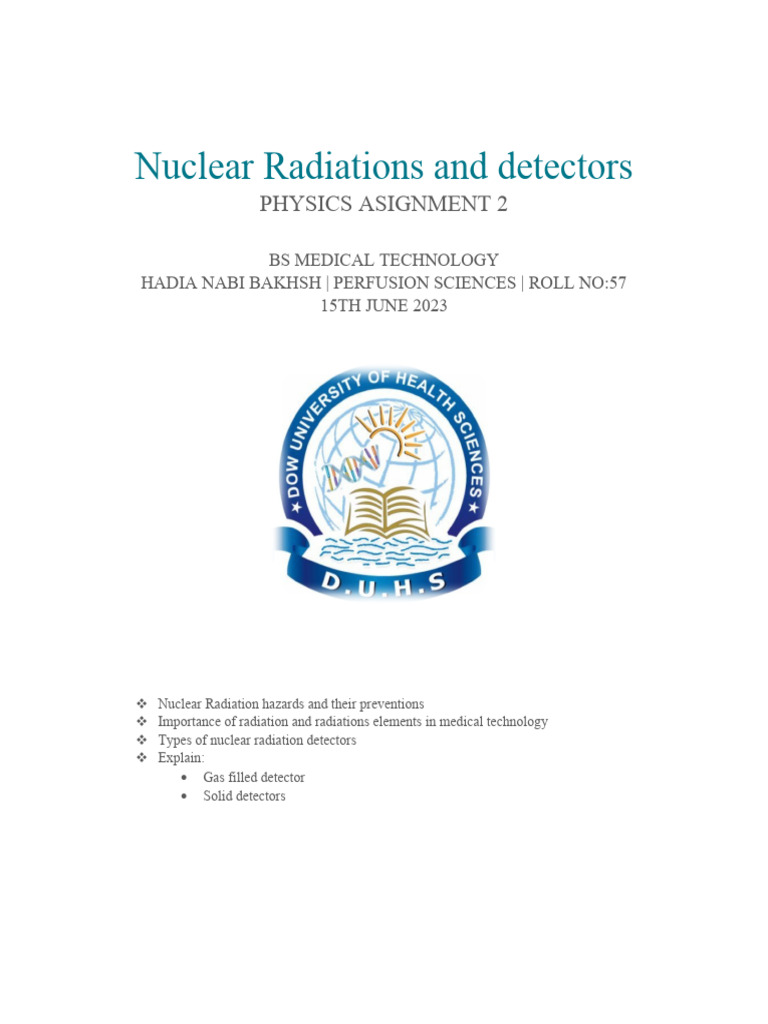 Nuclear Radiation: Hazards & Detectors | PDF | Ionizing Radiation ...