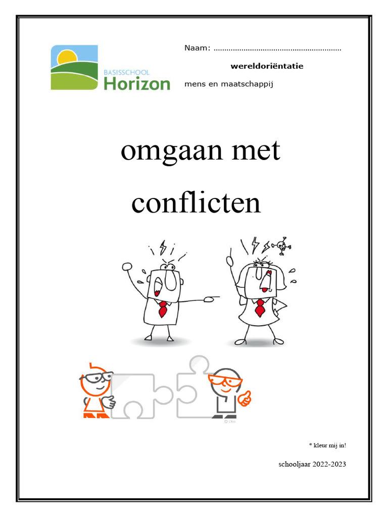 WO - Thema 9 - Omgaan Met Conflicten | PDF