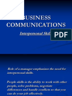 Business Communications: Interpersonal Skills