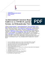 An International Consensus Report On SARS-Cov-2, COVID-19, and The Immune System - An Orthomolecular View