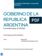 Gobierno de La Republica Argentina - Dun & Bradstreet