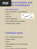 Suture Patterns in Surgical Techniques | PDF | Surgical Suture | Skin