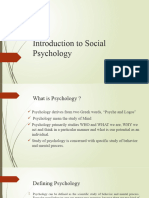 Introduction To Social Psychology Ppts
