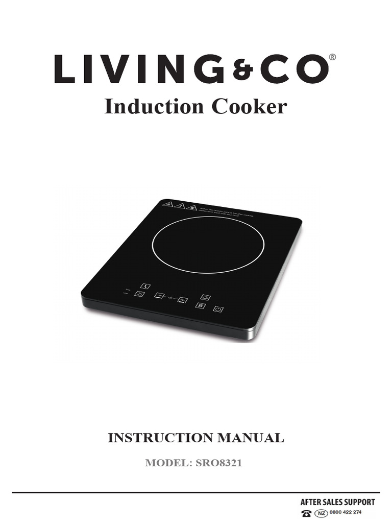 Induction Cooker Instruction Manual PDF Cookware And Bakeware