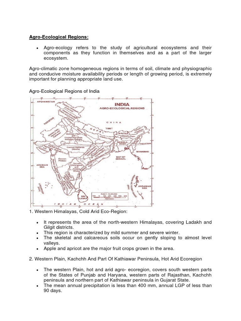 Agro-Ecological Regions of India | PDF | Languages Of India | Agriculture