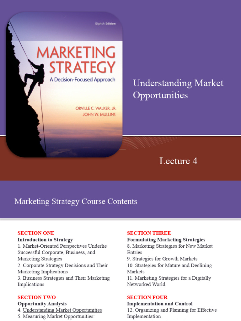 4, Understanding Market Opportunities | PDF | Marketing | Strategic